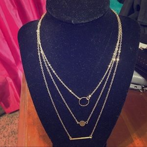 Layered gold necklace